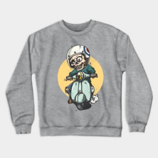 Skeleton Riding Motorbike Crewneck Sweatshirt